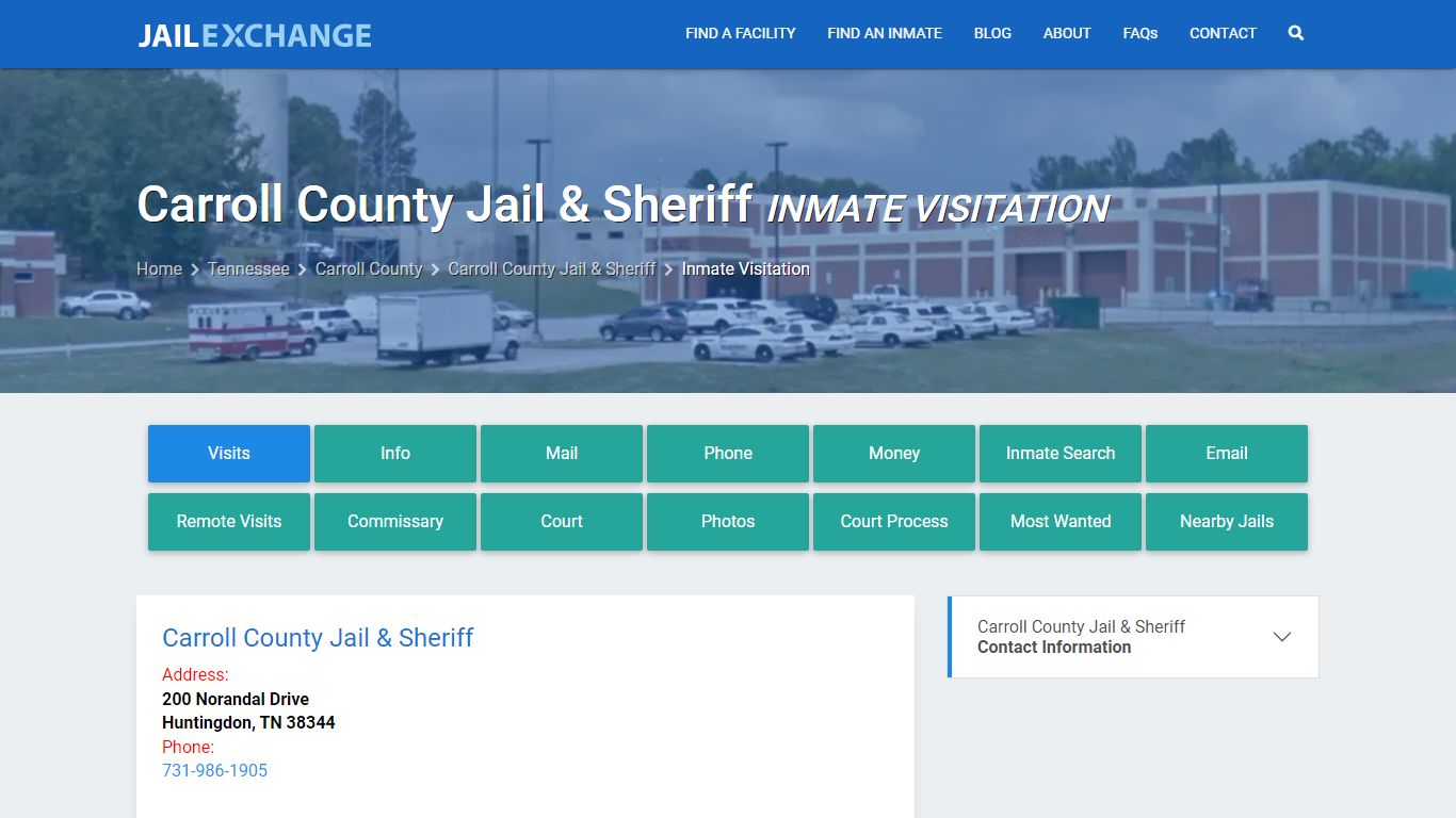 Inmate Visitation - Carroll County Jail & Sheriff, TN - Jail Exchange